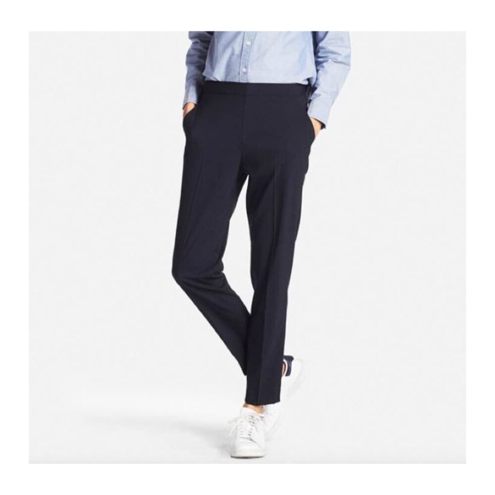 NWOT UNIQLO Womens' Navy Blue Ezy Smart Style Ankle Length Pull-On Trousers XXL